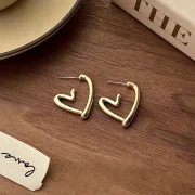 Hollow Heart-Shaped Stud Earrings