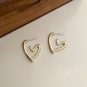 Hollow Heart-Shaped Stud Earrings