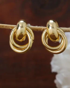 Geometric Circle Knot Earrings for Women