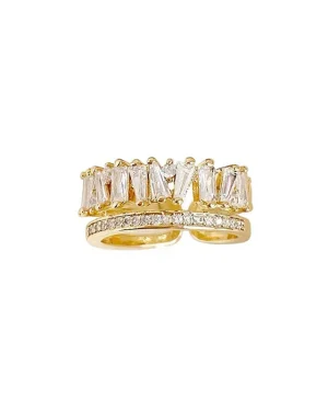 Double-Layer Ring – Luxurious Micro-Set Zirconia Design