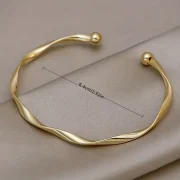 Minimalist Twisted Adjustable Bangle