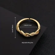 Adjustable Synthetic Zirconia Ring