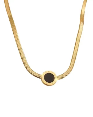 Gold-Plated Bulgari Snake Chain Necklace