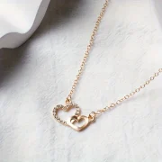 Rhinestone Heart Pendant Necklace