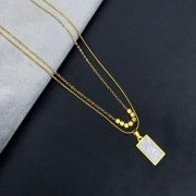 Gold Double Sided Pendant Necklace