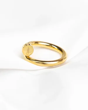 Gold-Plated Cartier Nail Ring