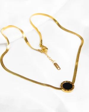 Gold-Plated Bulgari Snake Chain Necklace