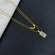 Gold Double Sided Pendant Necklace