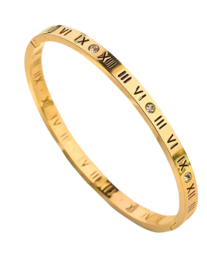 Gold-Plated Roman Numeral Bracelet