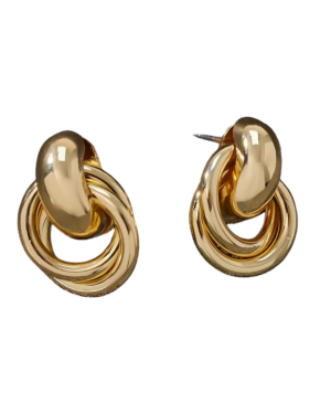 Geometric Circle Knot Earrings for Women