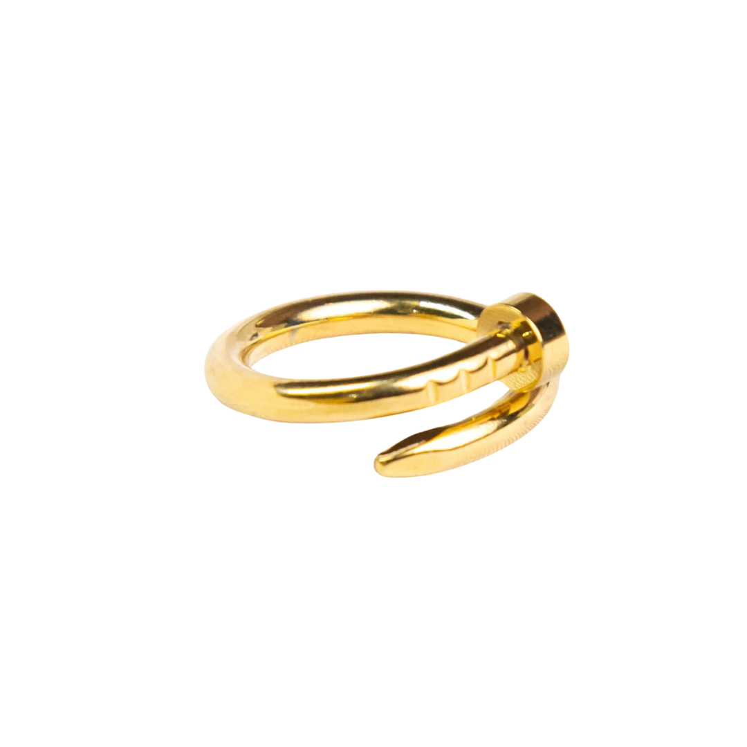 Gold-Plated Cartier Nail Ring