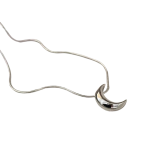 Alloy Crescent Moon Pendant Necklace