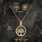 Tree of Life Pendant & Earring Set