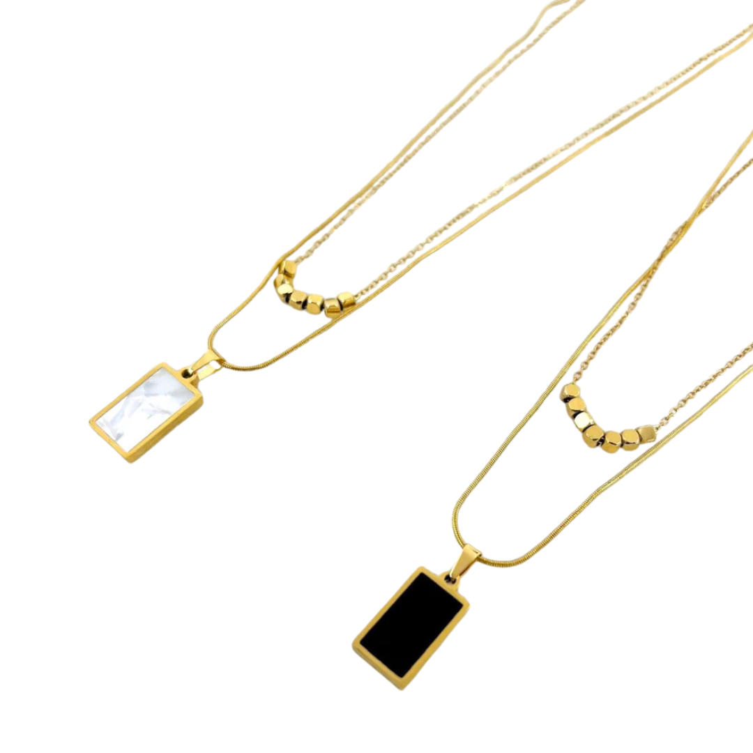 Gold Double Sided Pendant Necklace