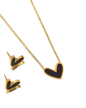 3-Piece Heart Shell Jewelry Set