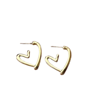 Hollow Heart-Shaped Stud Earrings