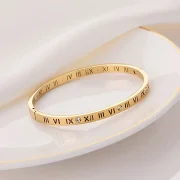 Gold-Plated Roman Numeral Bracelet