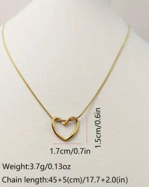 Interlocking Heart Pendant Necklace