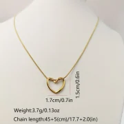 Interlocking Heart Pendant Necklace