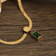 Green Square Necklace