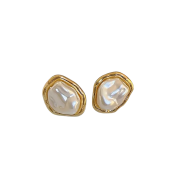 Faux Pearl Stud Earrings