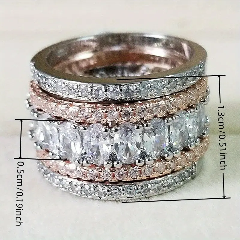 Two-Tone Wide Face Ring