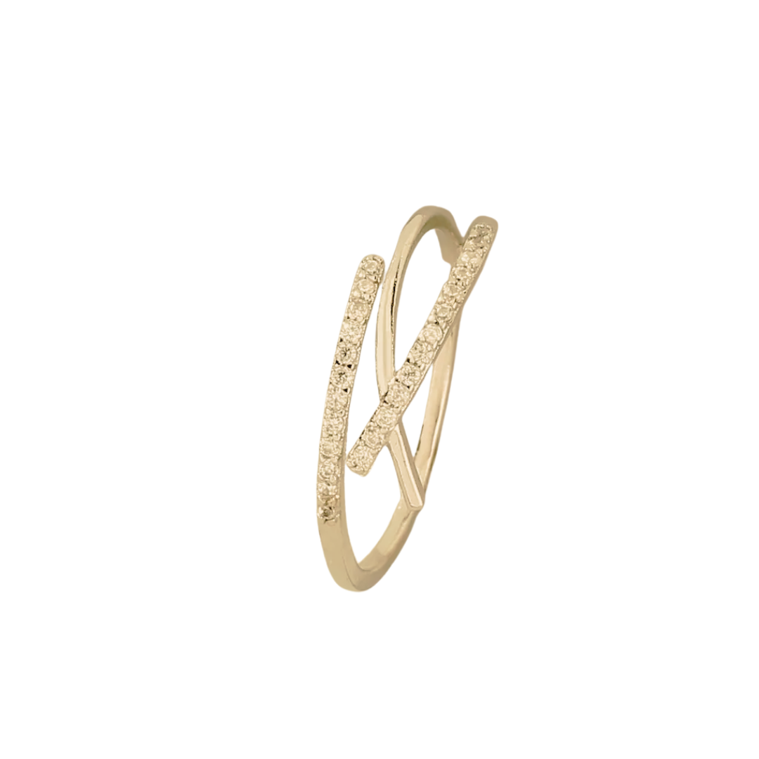 Exquisite Zirconia Cuff Ring