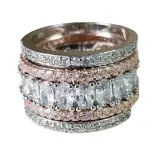 Two-Tone Wide Face Ring