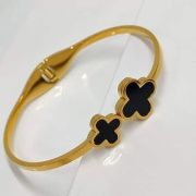 Double Black Clover Bracelet