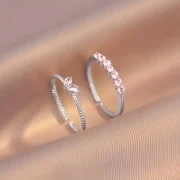 Y2K Adjustable Open Ring Set