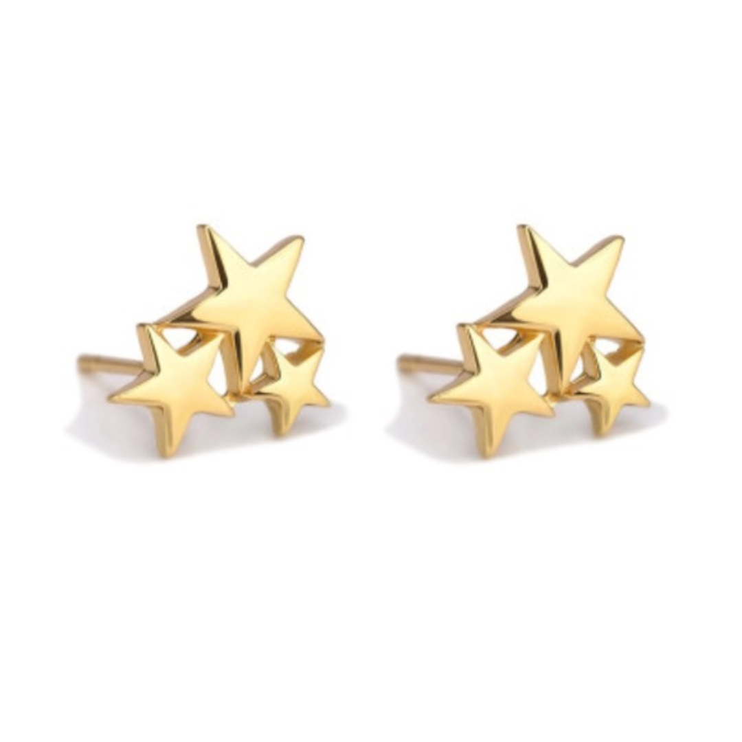 Tiny Star Cluster Stud Earrings