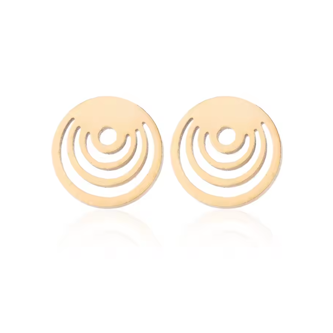 Hollowed Out Round Earrings
