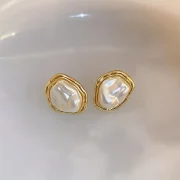 Faux Pearl Stud Earrings