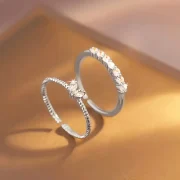 Y2K Adjustable Open Ring Set