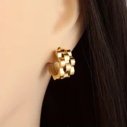 Triple-Layer Wave Earrings