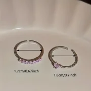 Y2K Adjustable Open Ring Set