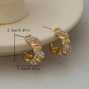 Exquisite C-Shaped Earrings