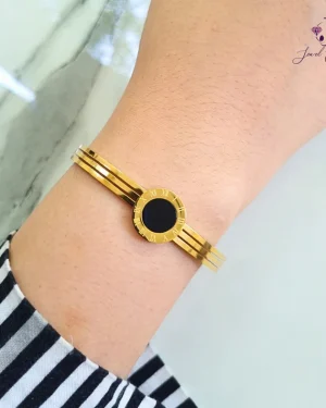 Black Roman Numeral Bangle