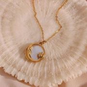 Half Moon Pendant Necklace – Stars & Celestial Design