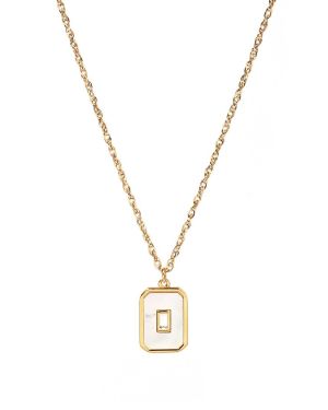 Vintage White Enamel Charm Necklace