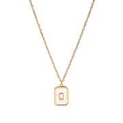 Vintage White Enamel Charm Necklace