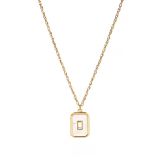 Vintage White Enamel Charm Necklace