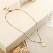 Vintage White Enamel Charm Necklace