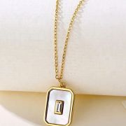 Vintage White Enamel Charm Necklace