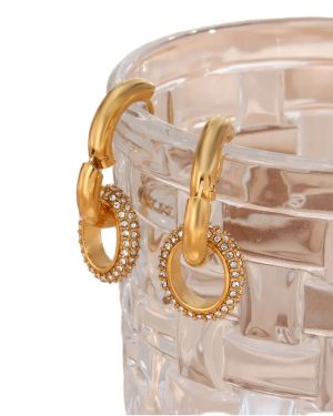 Luxury Diamond & Pearl Hoop Earrings