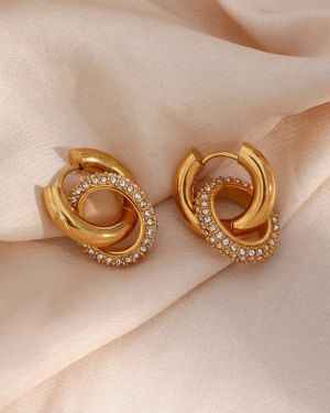 Luxury Diamond & Pearl Hoop Earrings