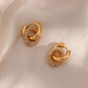 Luxury Diamond & Pearl Hoop Earrings