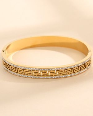 Versace Inspired Crystal Bracelet – Stainless Steel