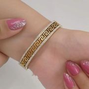 Versace Inspired Crystal Bracelet – Stainless Steel